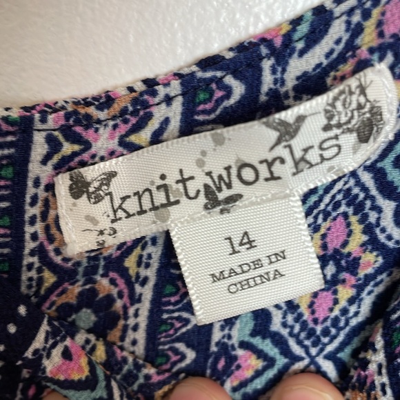 EUC Knit Work Girls Jumpsuit One-piece Multicolor Stripe Size 14 - Picture 7 of 8